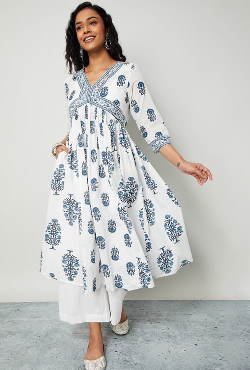 MELANGE Ethnic Motif Alia Cut Kurta