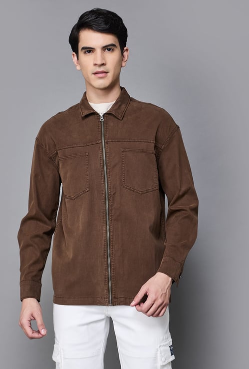 UNITED COLORS OF BENETTON Solid Oversized Shacket