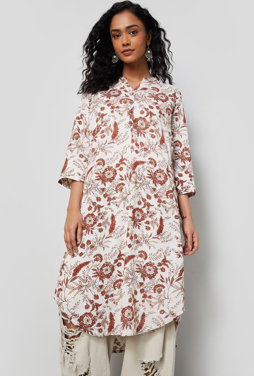 MELANGE Floral Print Straight Kurta