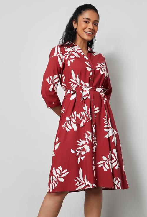 COLOUR ME Printed Shirt Dress