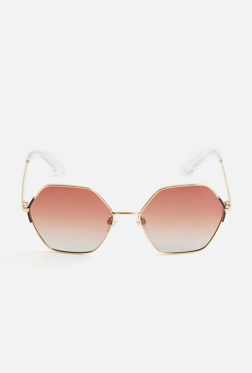 OPIUM Polarized Geometric Sunglasses - OP-10304-C01-55