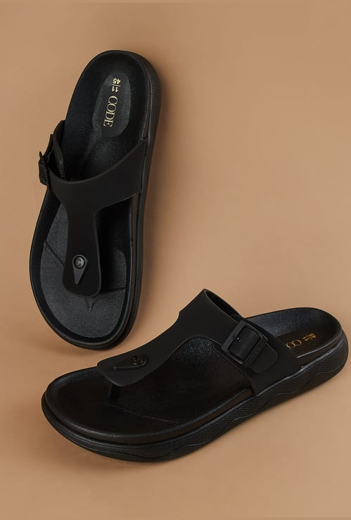 CODE Solid T-strap Flip Flops