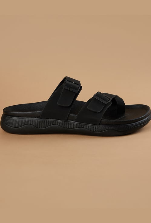 CODE Buckle-Detailed Sandals