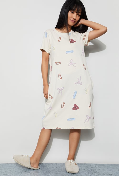 GINGER Printed Night Dress