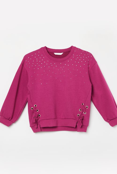 FAME FOREVER Girls Embellished Sweatshirt