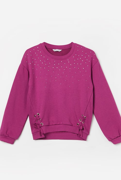 FAME FOREVER Girls Embellished Sweatshirt