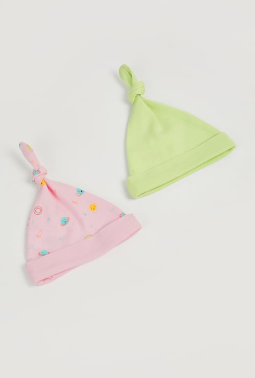 FS MINI KLUB Girls Assorted Beanies - Pack of 2