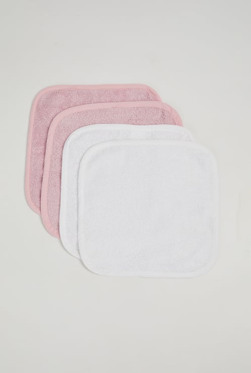 FS MINI KLUB Girl Textured Wash Cloths - Pack of 4