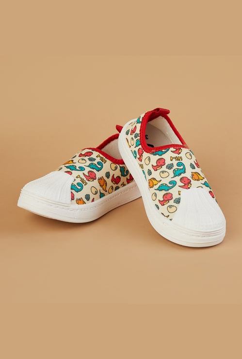 FAME FOREVER Boys Dinosaur Print Sip-On Shoes