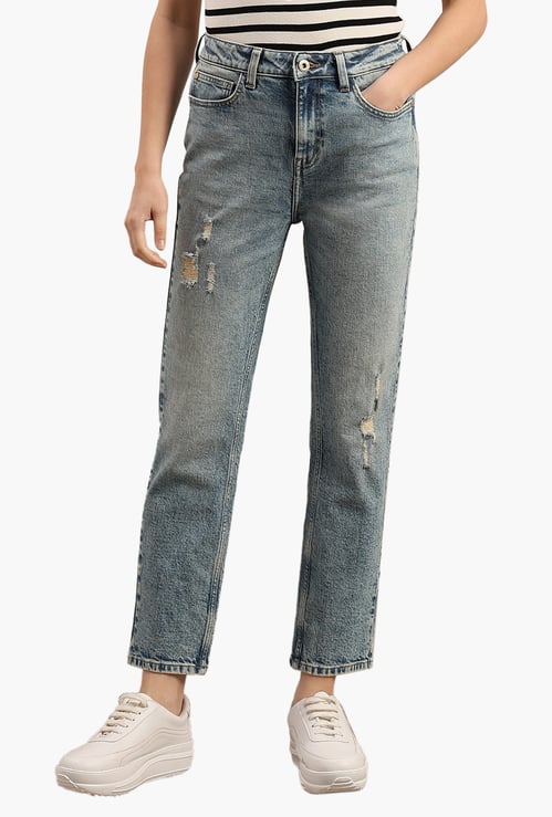 VERO MODA Distressed Regular Fit Jeans