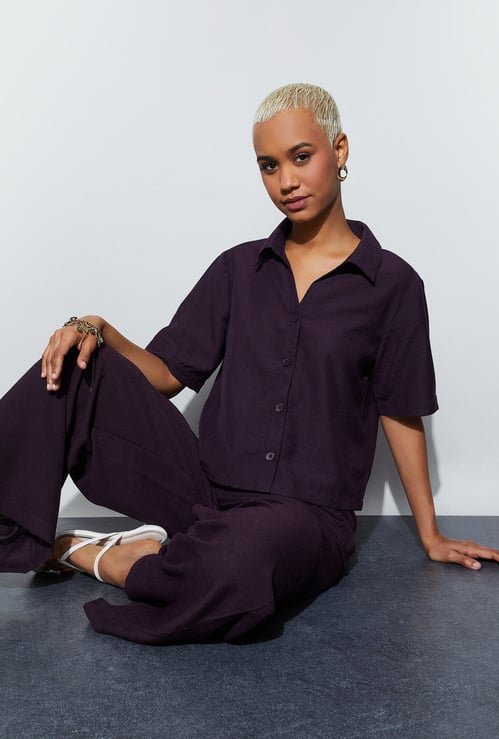 GINGER Solid Regular Fit Shirt