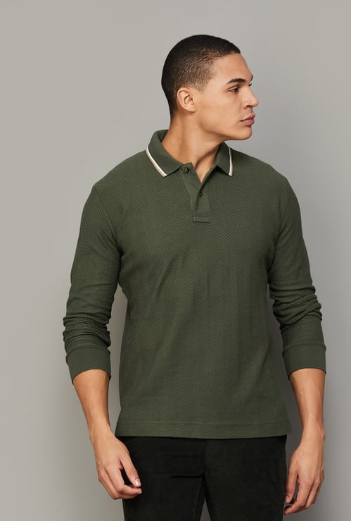FAHRENHEIT Patterned Polo T-shirt
