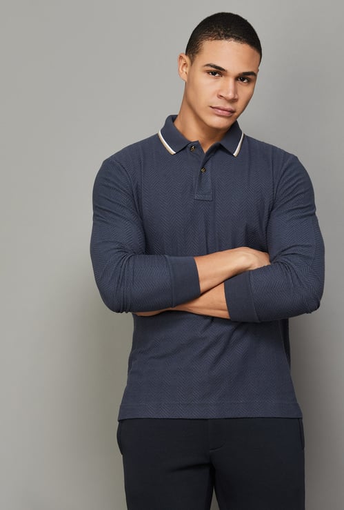 FAHRENHEIT Patterned Polo T-shirt