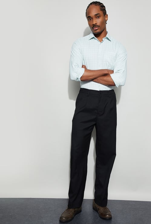 CODE Checked Regular Fit Formal Shirt