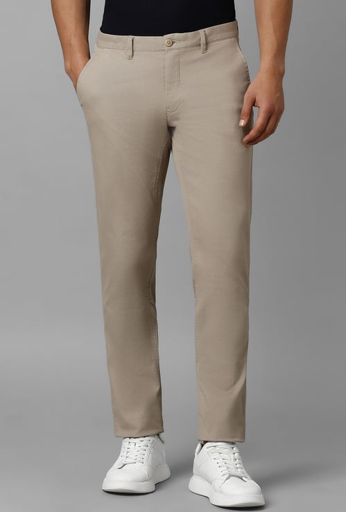 LP SPORT Solid Slim Tapered Trousers