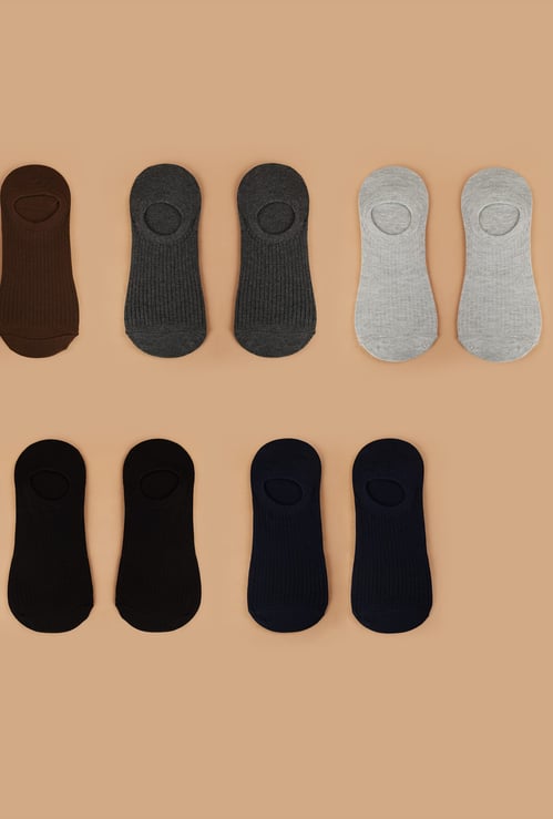 CODE Patterned No-Show Socks - Pack of 5