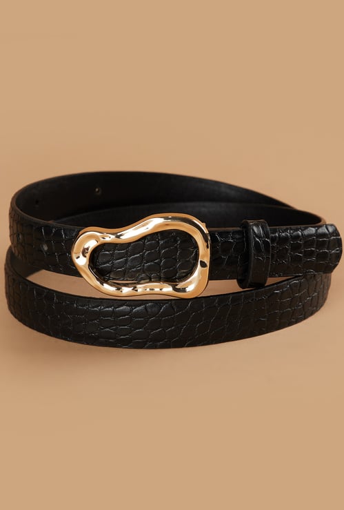 GINGER Croc Embossed Belt
