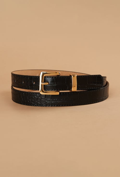 GINGER Croc Embossed Belt