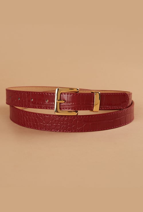 GINGER Croc Embossed Belt