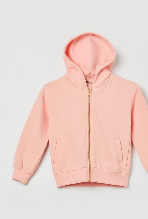 FAME FOREVER Girls Solid Hooded Sweatshirt