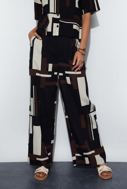 GINGER Printed Loose Fit Trousers