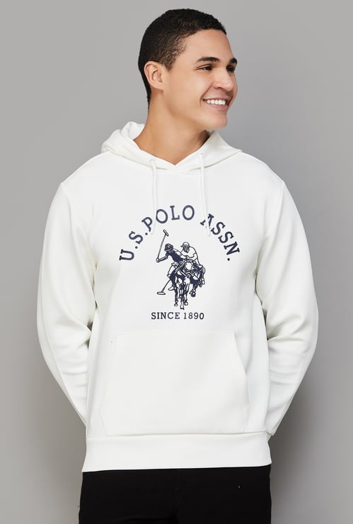 US POLO ASSN Logo Print Hooded Sweatshirt