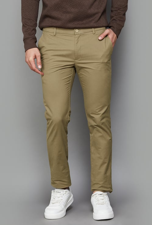 BLACKBERRYS CASUAL Solid Super Slim Trousers