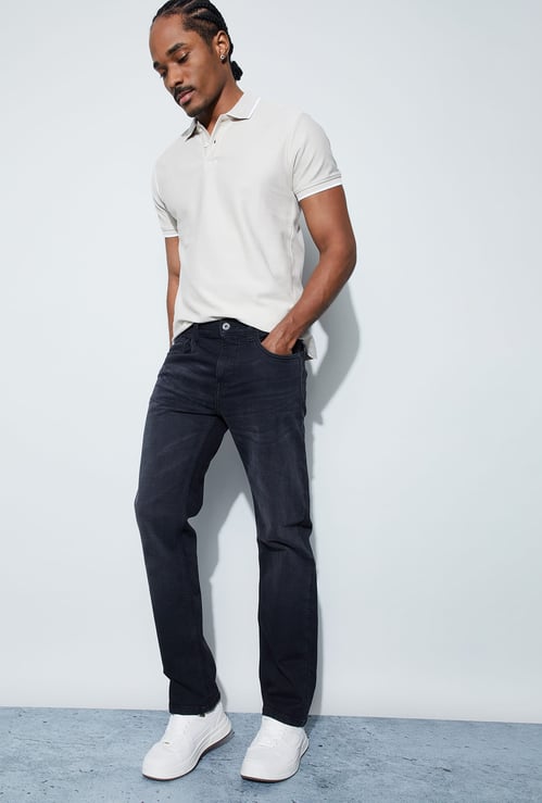 BOSSINI Dark Washed Slim Straight Jeans