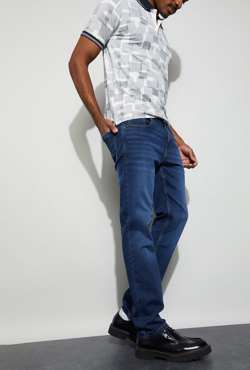 BOSSINI Whiskered Slim Straight Jeans