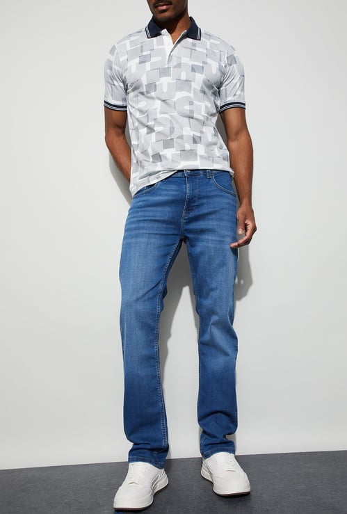 BOSSINI Whiskered Slim Straight Jeans
