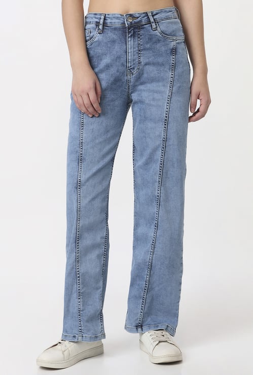 KRAUS Acidwashed Straight Fit Jeans