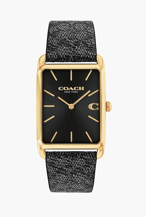 COACH Elliot Leather Strap Analog Watch - 14400045