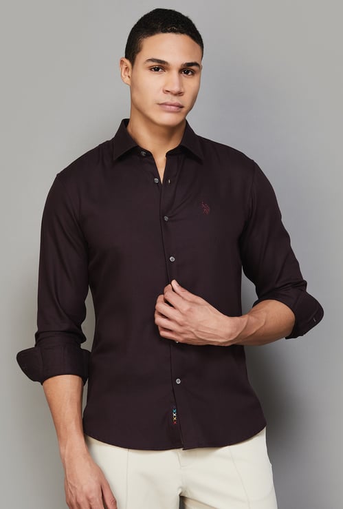 US POLO ASSN Solid Regular Fit Shirt