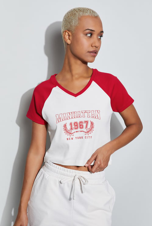 KAPPA Printed Cropped T-shirt