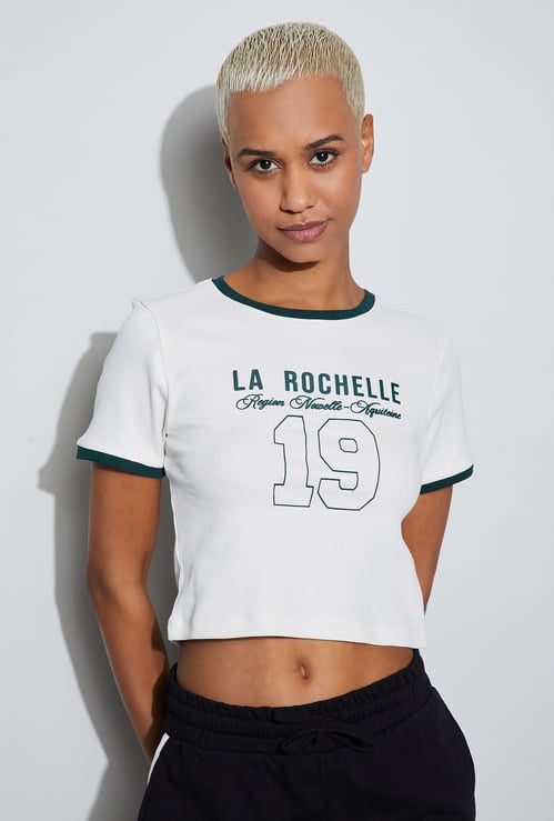 KAPPA Printed Crop Sports T-shirt