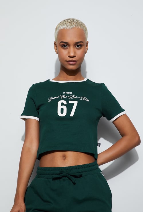 KAPPA Printed Crop Sports T-shirt