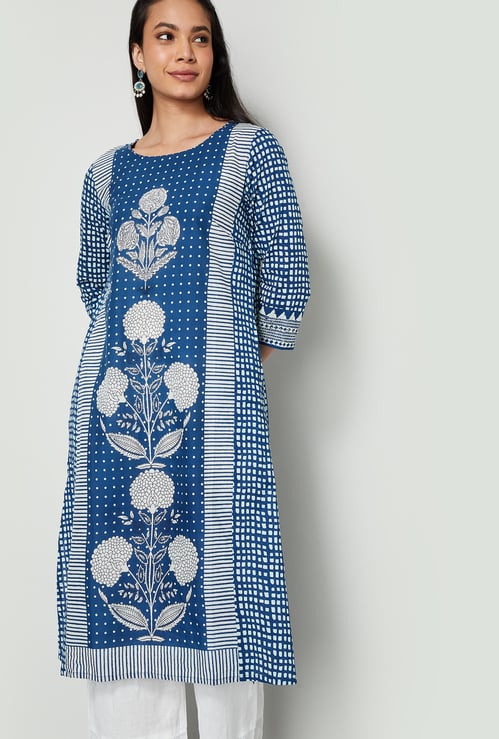 MELANGE Printed Straight Kurta