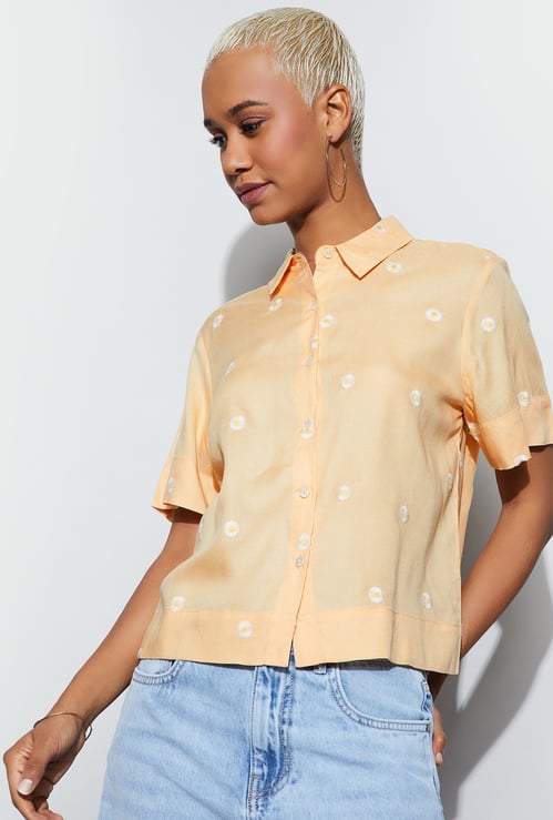 GINGER Floral Embroidered Shirt