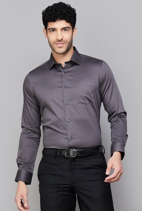 BLACKBERRYS Solid Slim Fit Formal Shirt
