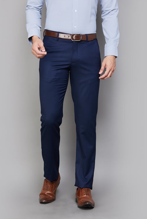 LOUIS PHILIPPE Woven Slim Fit Formal Trousers