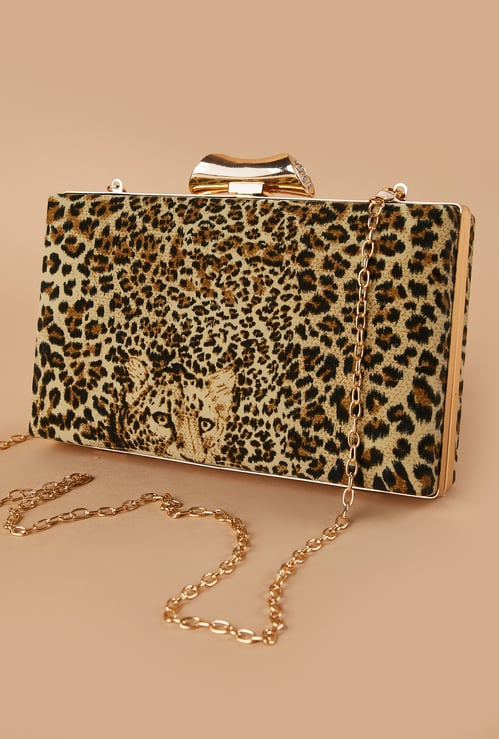 CODE Animal Print Box Clutch