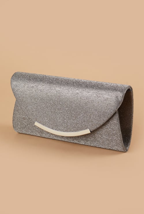 CODE Glitter Envelope Clutch with Chain Strap