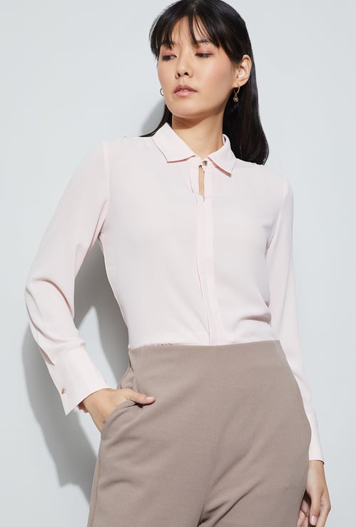 CODE CLASSIC Solid Collared Top