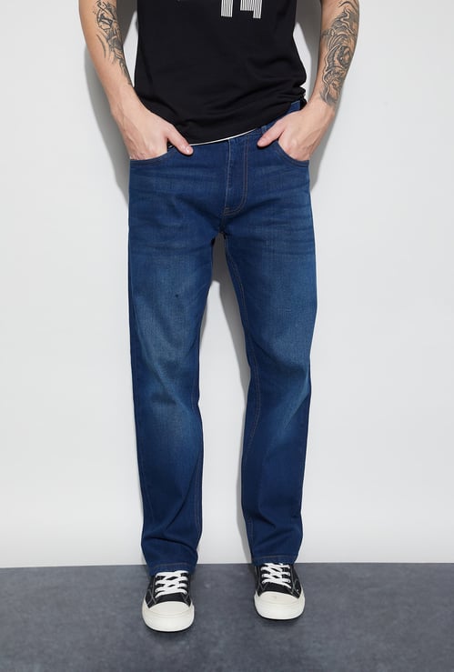 DENIMIZE Washed Regular Straight Jeans