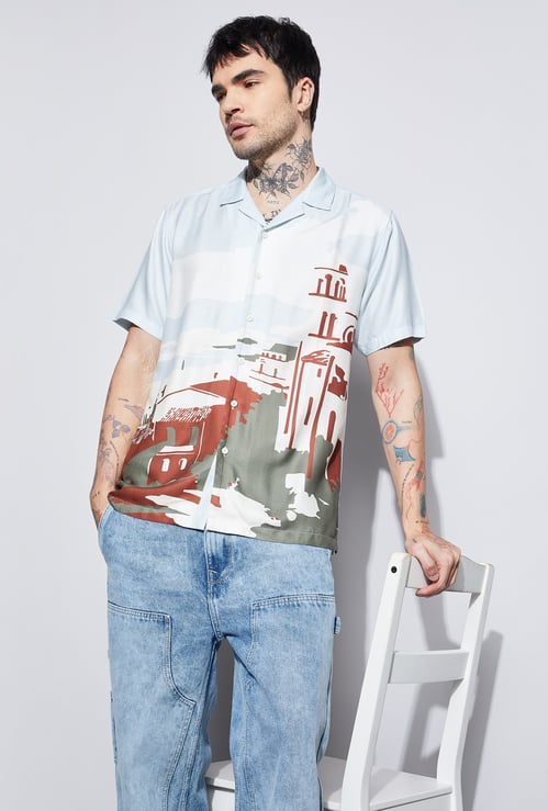 DENIMIZE Printed Smart Shirt