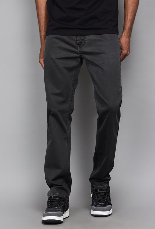 SPYKAR Washed Regular Straight Jeans