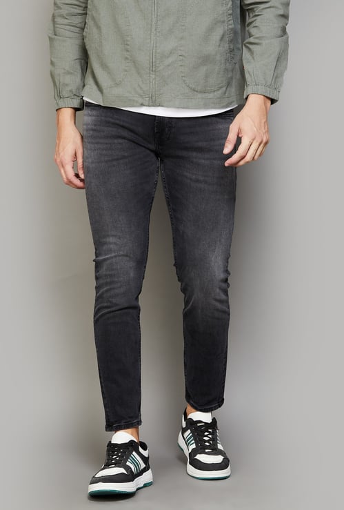 SPYKAR Washed Slim Tapered Jeans