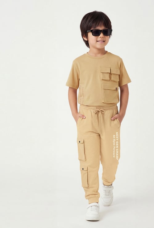 FAME FOREVER Boys Typographic Print Joggers