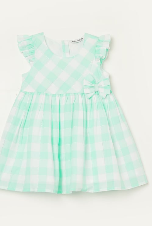 FAME FOREVER Girls Checked A-Line Dress
