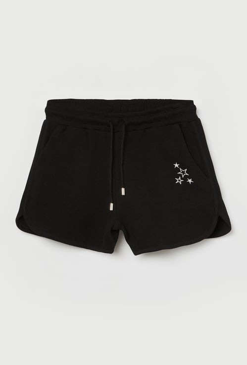 FAME FOREVER Girls Embroidered Shorts